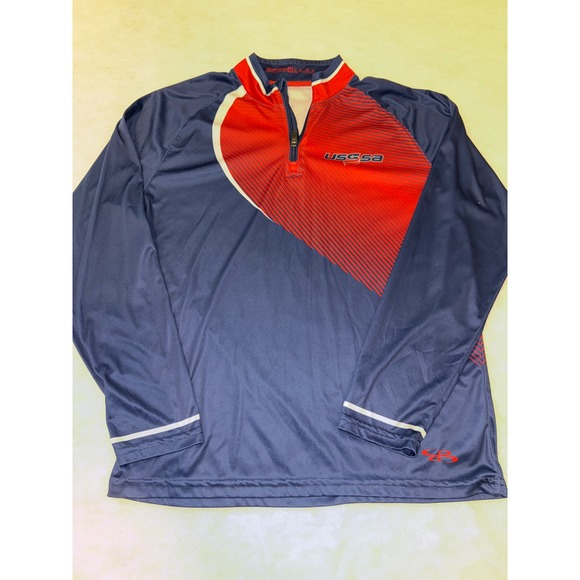 USSSA Boombah Quarter Zip Pullover Long Sleeve Athletic Shirt Mens - Picture 1 of 7